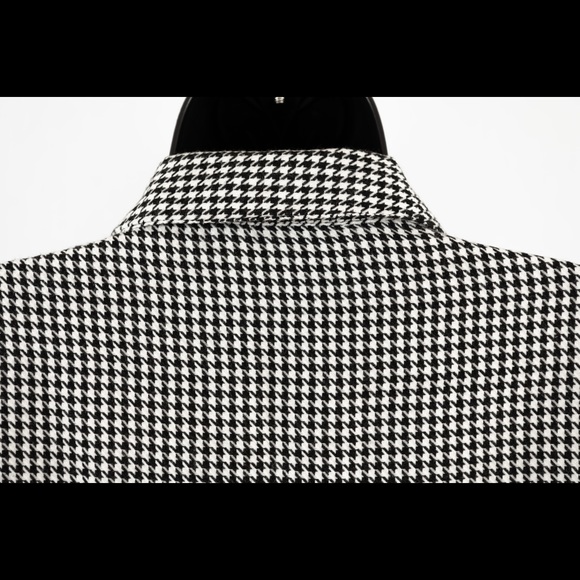 Zara Houndstooth print long sleeve buttons down shirt size M - Picture 14 of 16
